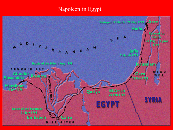 napoleon in egypt map