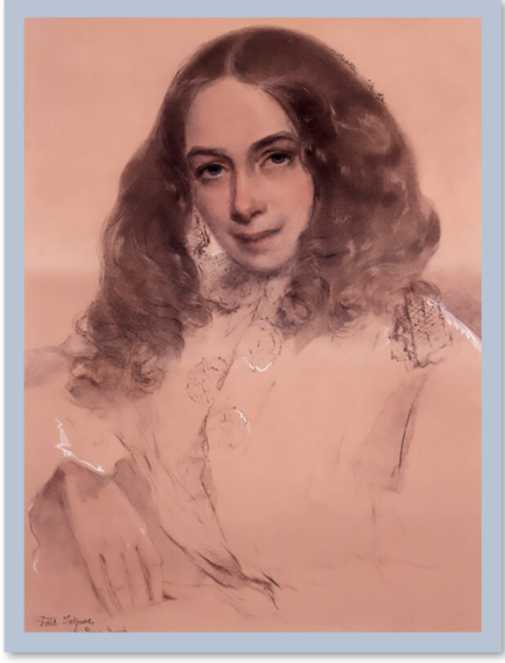 Drawing of Elizabeth Barrett Browning