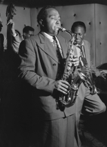 Charlie Parker, Tommy Potter, Miles Davis, Dizzy Gillespie and Max Roach, Three Deuces, New York, N.Y.