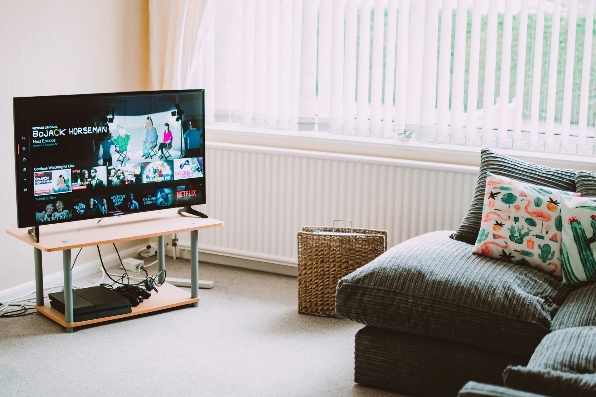 a tv in a living room