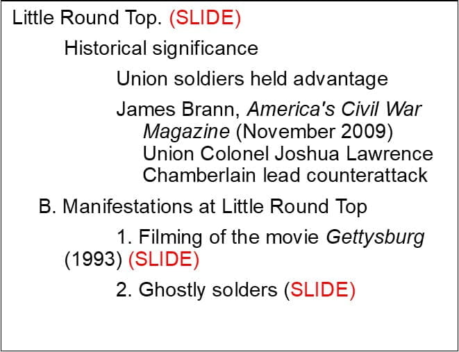 Figure 6.2 - Speaking Notes Example