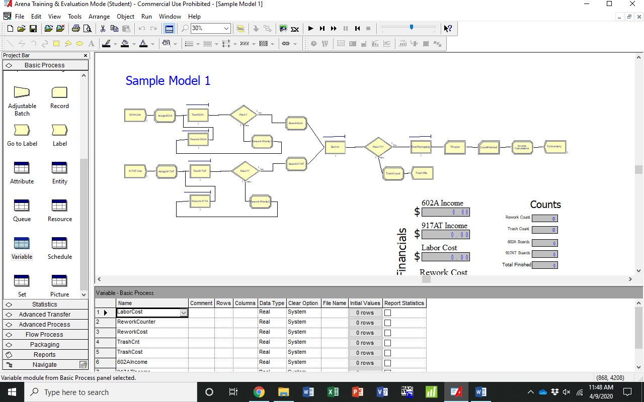 “Chapter 4 - Basic Process Panel” in “Systems Simulation” on OpenALG