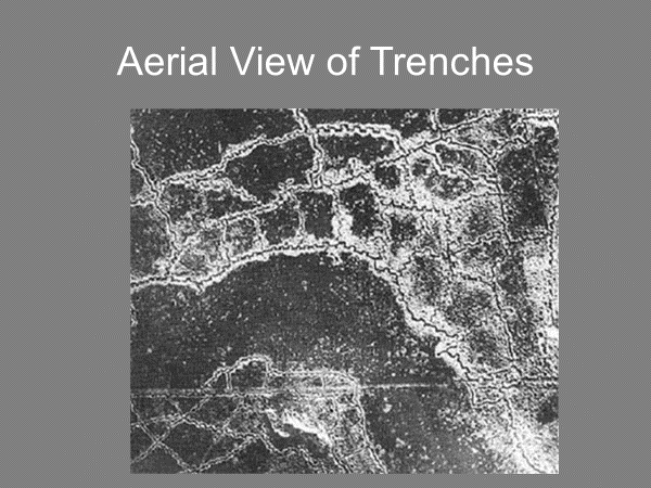 aerial view of trenches