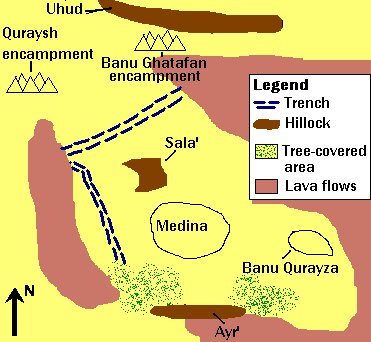 Map of the Battle of the Trench