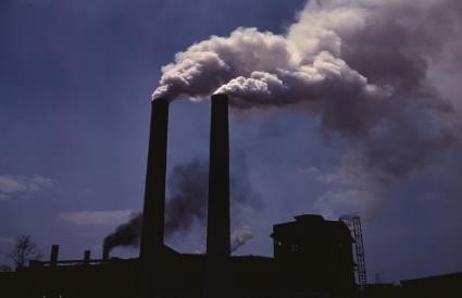 Smokestack, a stationary source 