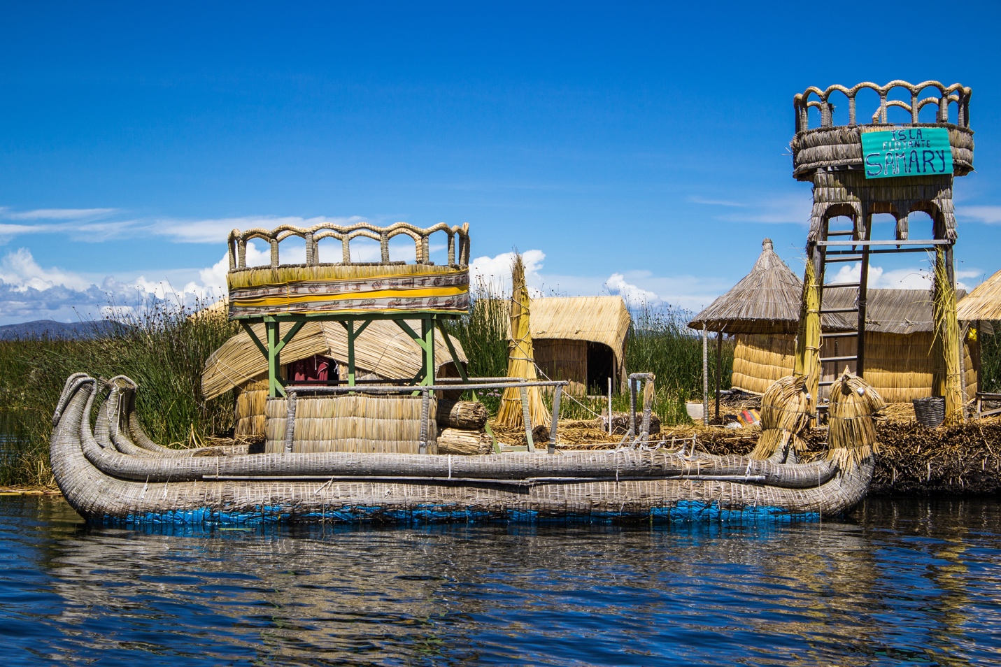 En el lago Titicaca