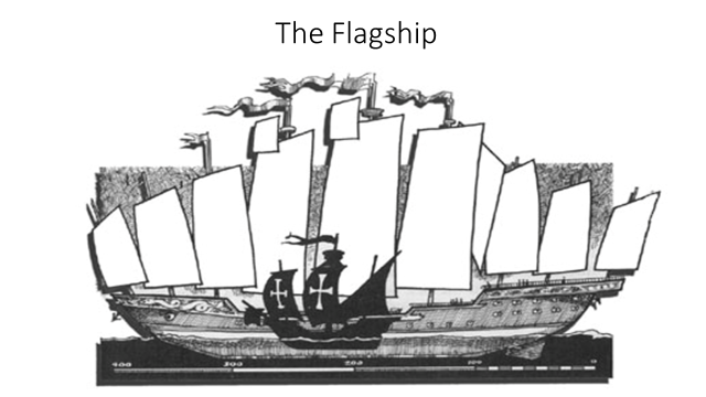 A drawing of the flagship