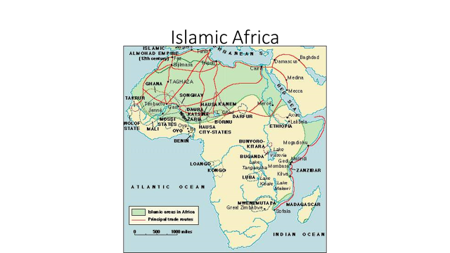 A map of islamic africa