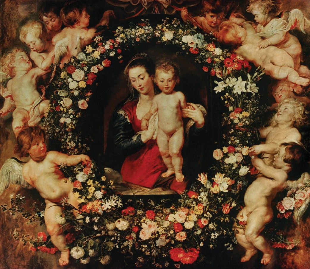 Madonna in a Garland of Flowers 