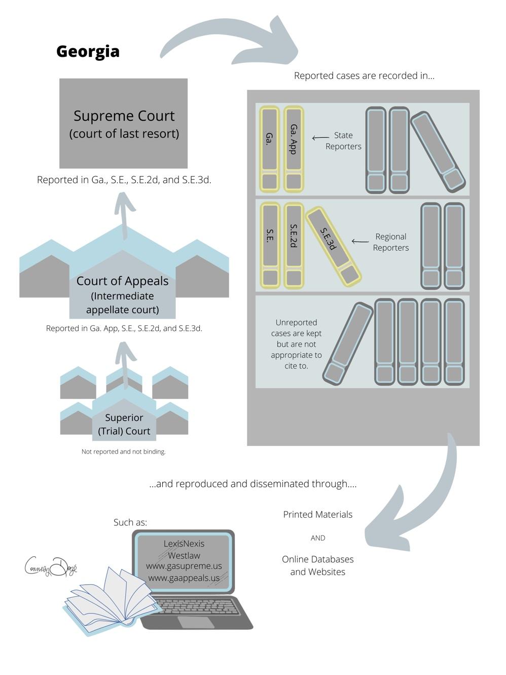 Graphic 6 - how legal cases move through courts to become law