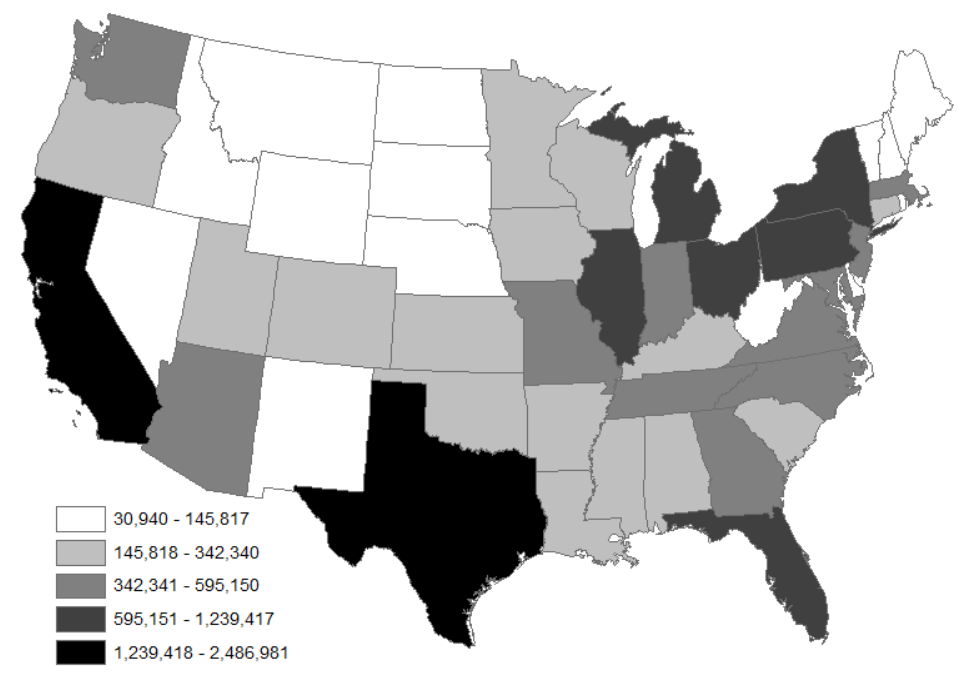 total population under 5 years old