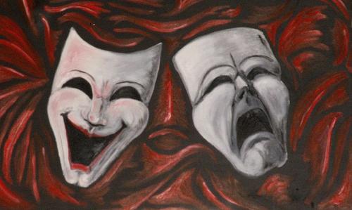 happy and sad theater masks