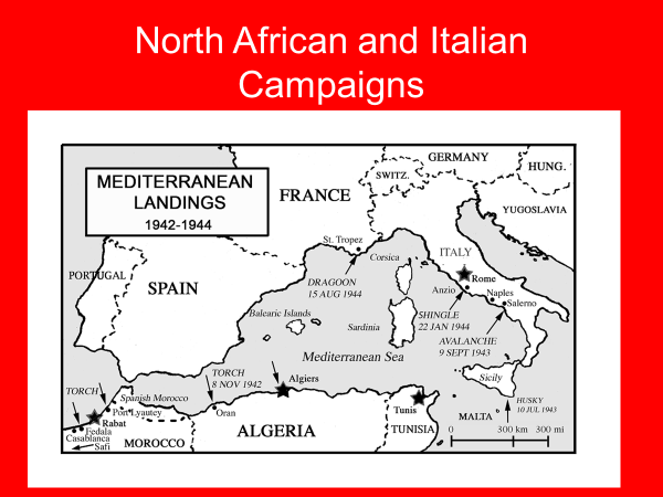 north african and italian campaigns