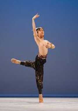 A man performs ballet.