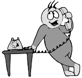 A person talking on the phone.