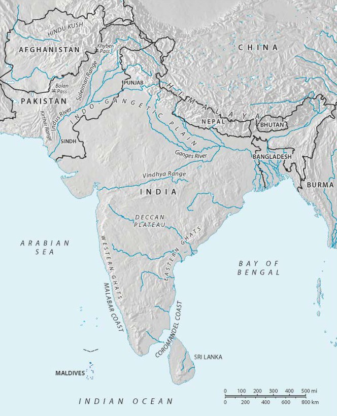 Map of South Asia