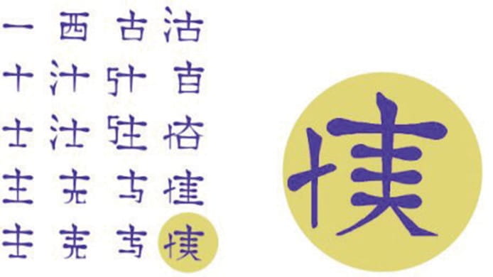 Figure 9.5 - Chinese Lettering Amplified. Source: Image courtesy of Wikimedia, http://commons.wikimedia.org/wiki/