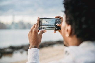 a person taking a photo