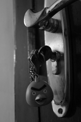 an angry bird keychain