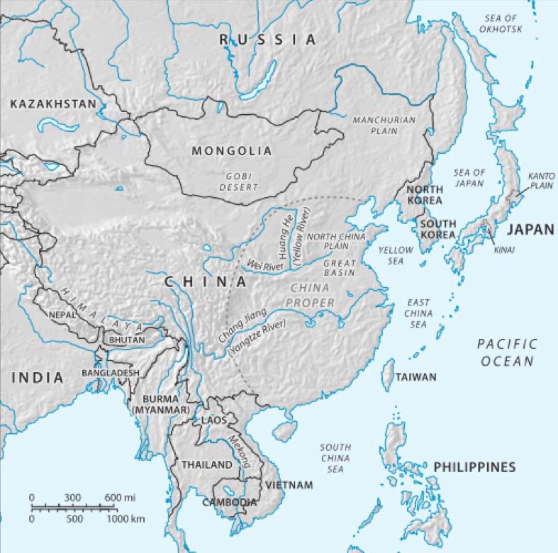 Map of East Asia