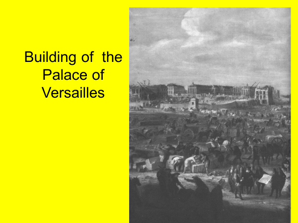 building of the palace of versailles