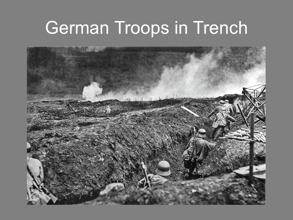 german troops in trench