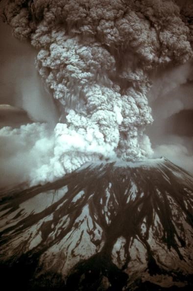 Volcanic eruption, a natural source 