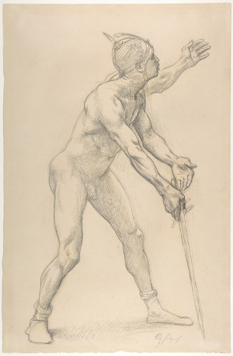 Nude Male Figure with a Sword 