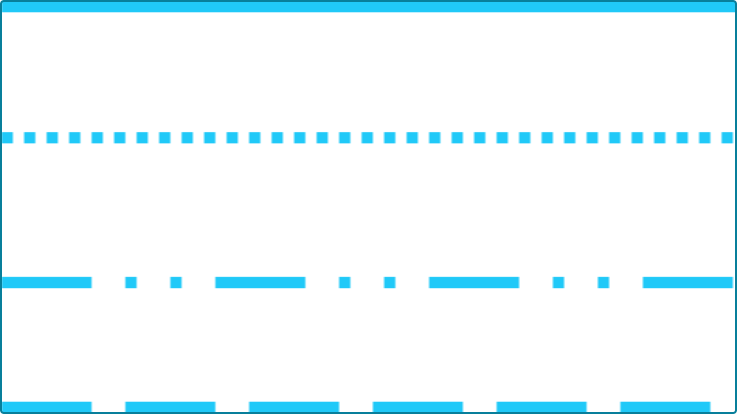 different variations of dotted lines