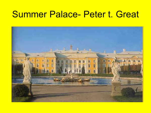 summer palace peter t great