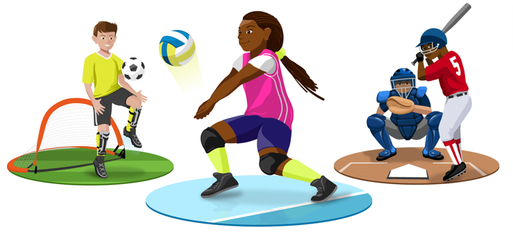 people playing sports