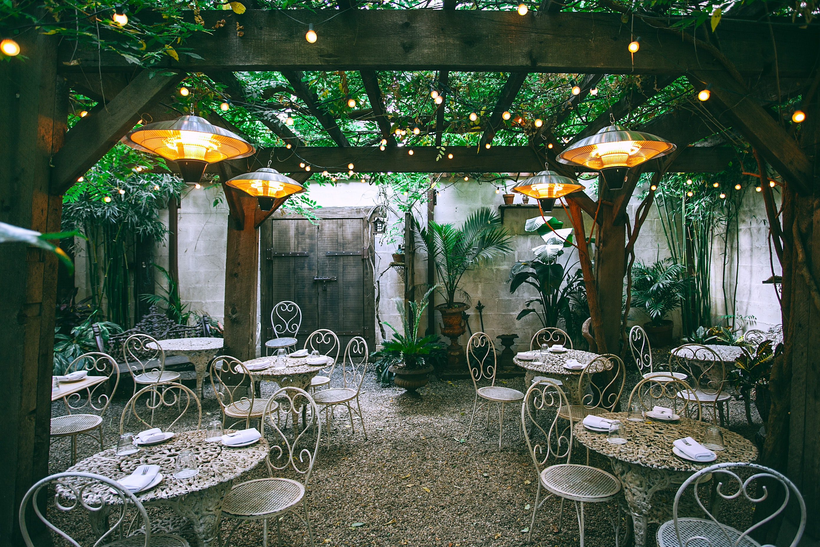 El patio de un restaurante