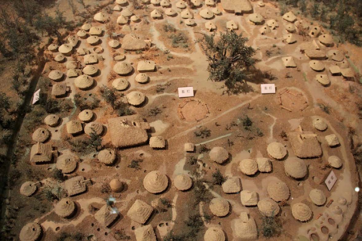 Model of Jiangzhai, a Yangshao culture village settlement