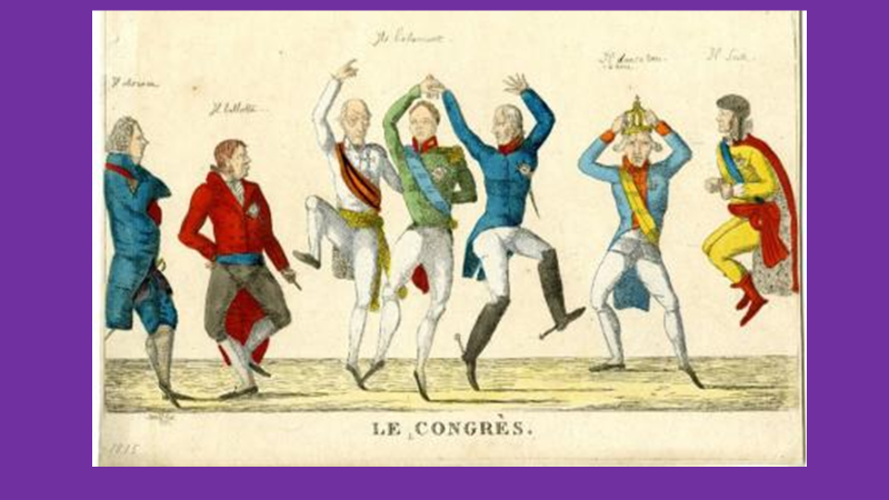a drawing of royal people dancing