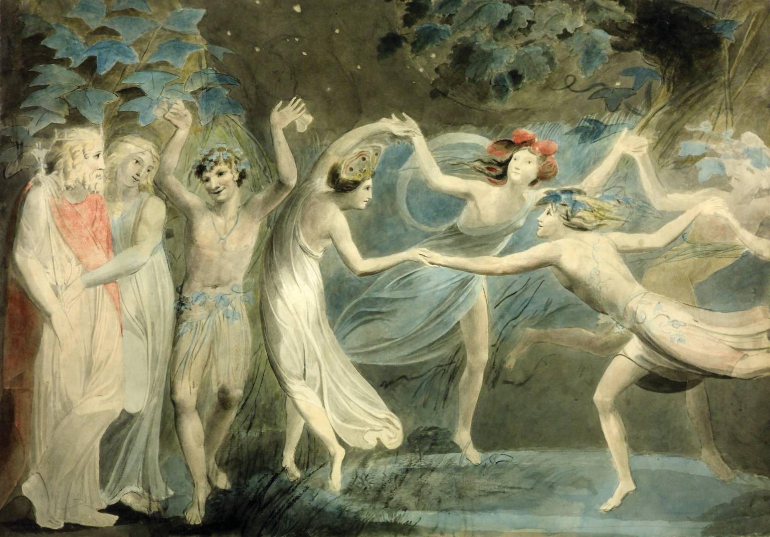 Oberon, Titania and Puck with Fairies Dancing 