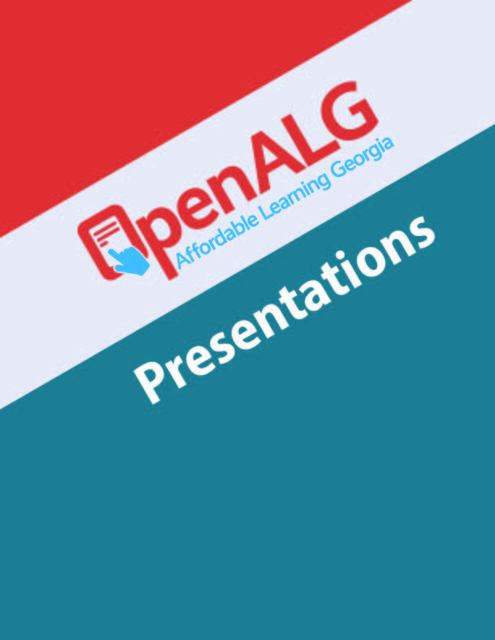 Cover for OpenALG Presentations